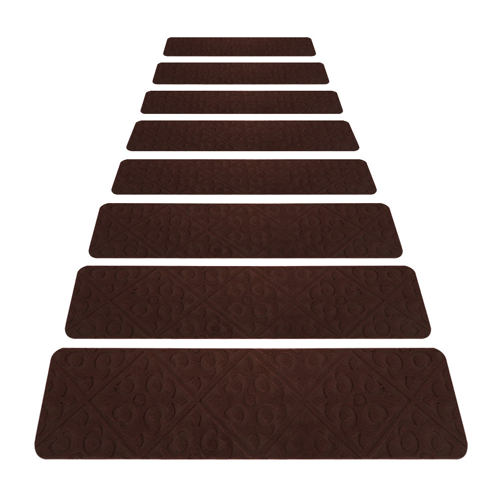 COMFEYA 8 Pack Carpet Stair Treads Non-Slip Stair Carpet Rugs | Protect Wooden Stairs | Easy Installation_11