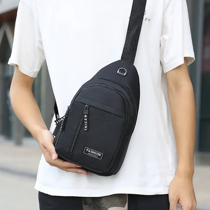 Men's Fashion Trend Oxford Cloth Casual Waterproof Messenger Shoulder Bag_0