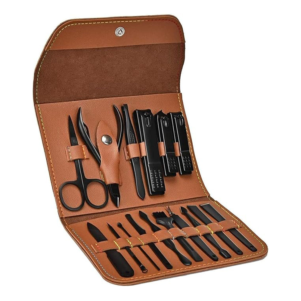 4/16pcs High-quality Steel Professional Nail Cutters Tools with Travel Case Kit_0