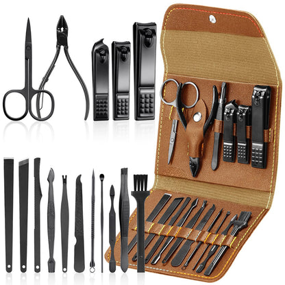 4/16pcs High-quality Steel Professional Nail Cutters Tools with Travel Case Kit_1