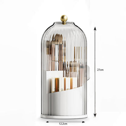 360° Rotating Makeup Organizer with Lid_6