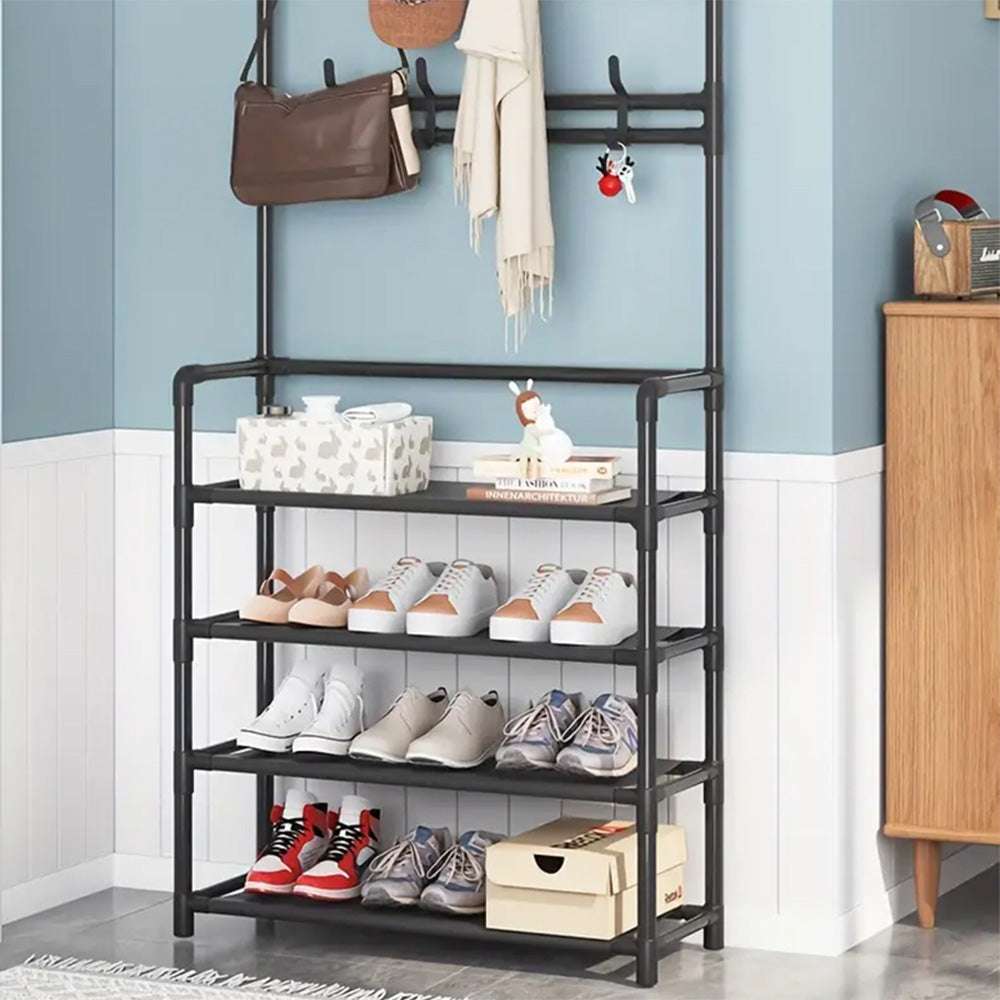 STORFEX 4-Tier 3-in-1 Coat Hanger and Shoe Rack - Organize Your Entryway with Style_7