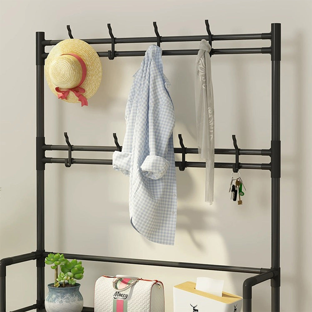 STORFEX 4-Tier 3-in-1 Coat Hanger and Shoe Rack - Organize Your Entryway with Style_8