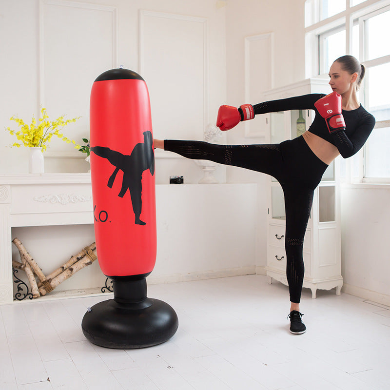 160cm Inflatable Boxing Kicking Sandbag PVC Tumbler Training Target_3