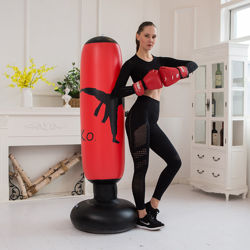 160cm Inflatable Boxing Kicking Sandbag PVC Tumbler Training Target_4