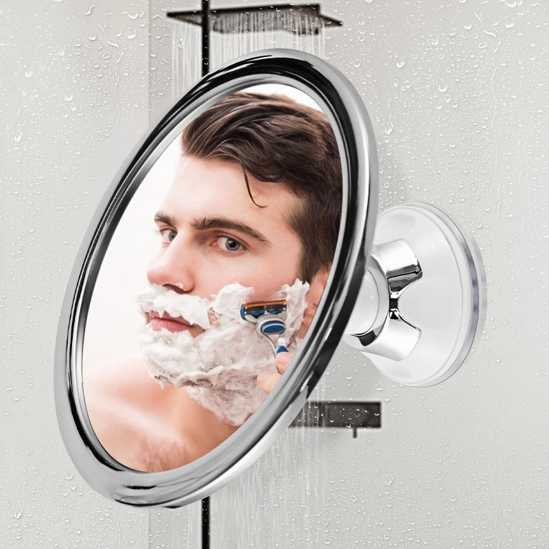 360 Rotating Shower Round Fogless Makeup Mirror With Suction Cup_0