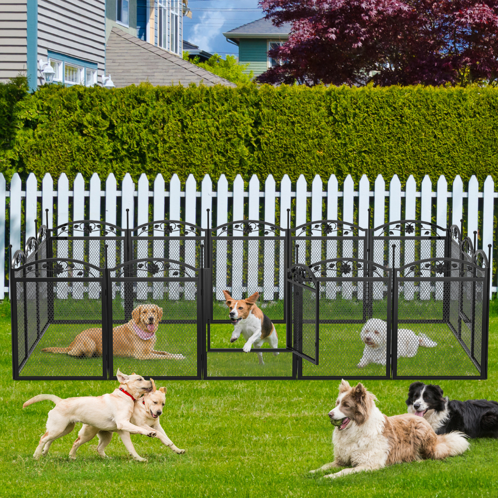 Detachable Dog Playpen Fence Puppy Kennel Cage with Waterproof Fertility Pad_5