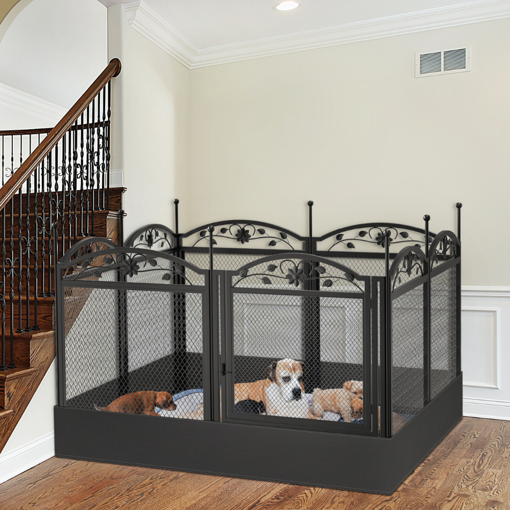 Detachable Dog Playpen Fence Puppy Kennel Cage with Waterproof Fertility Pad_4