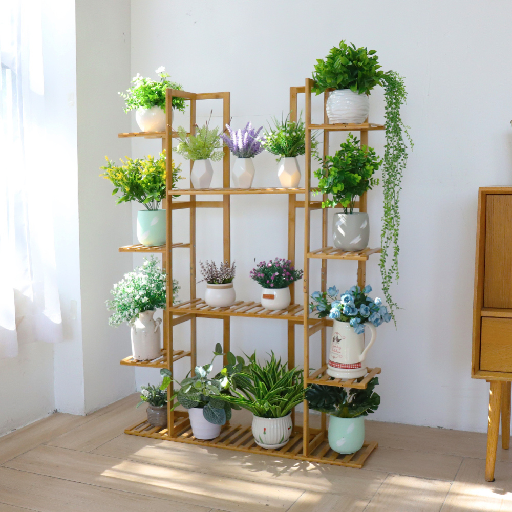 9 Tier Extra Large Bamboo Plant Stand_2