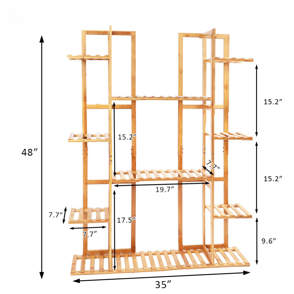 9 Tier Extra Large Bamboo Plant Stand_6