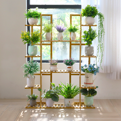 9 Tier Extra Large Bamboo Plant Stand_1