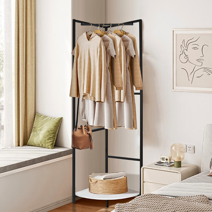 Corner Entryway Freestanding Hall Tree Coat Rack_0