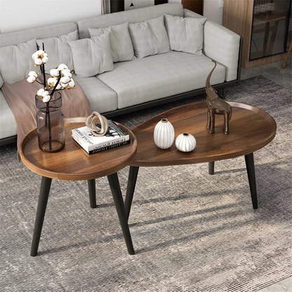 Modern Irregular Drop-shaped Coffee Table Set_5