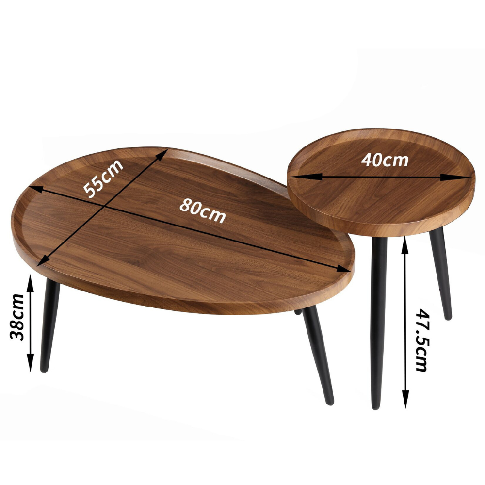 Modern Irregular Drop-shaped Coffee Table Set_12