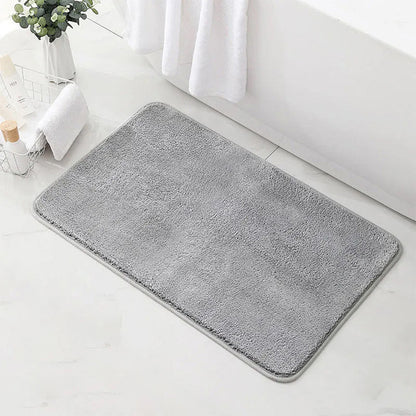 COMFEYA Thick Memory Foam Bath Mat, Soft and Absorbent Velvet Bath Mat with Durable Dots on Bottom, Machine Washable, Shower Floor Rug Room Decor, 89 x 58 x0.5 cm, Grey_3