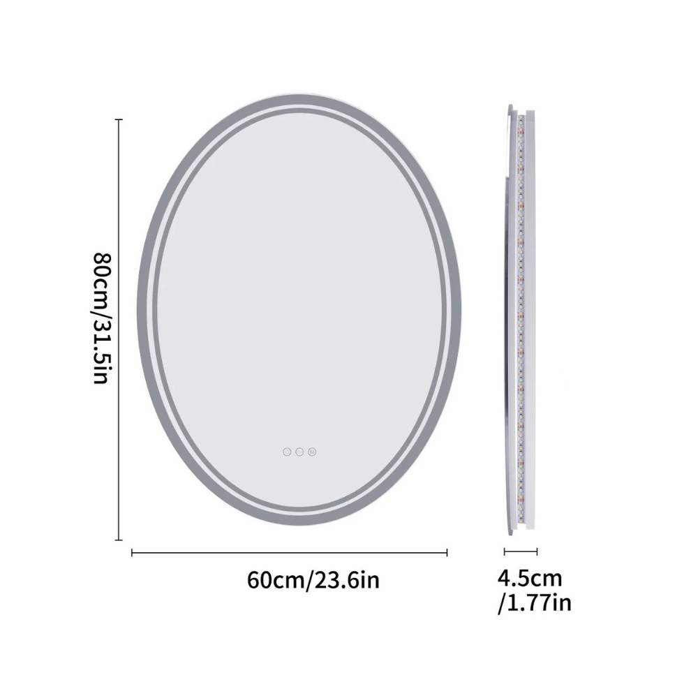 Oval LED Bathroom Mirror with Demister_6