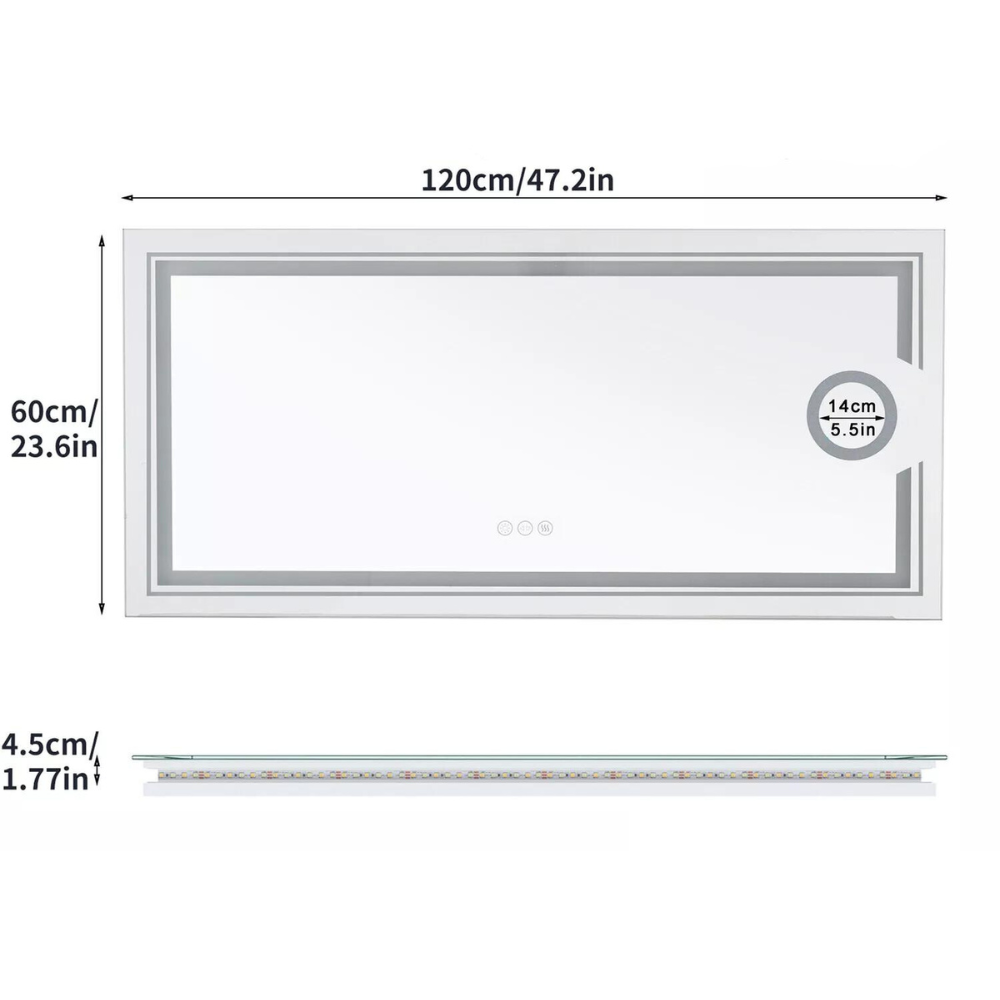 Stylish LED Wall Mounted Magnifying Mirror_15