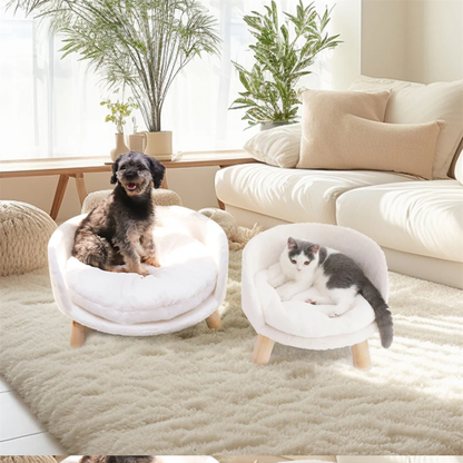 Plush Luxury Cat Bed with Cozy Cushion Pad_5