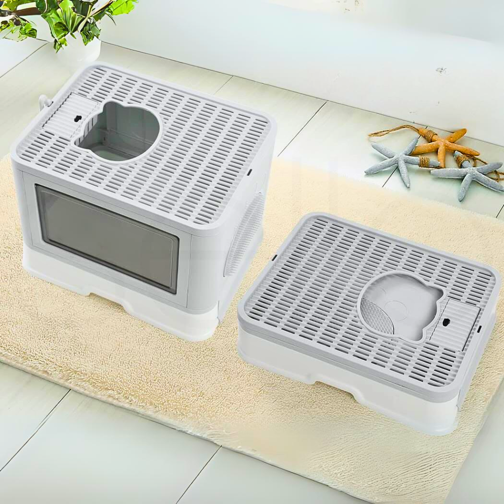 Stylish Cat Litter Box Enclosure with Portable Scoop Drawer_5