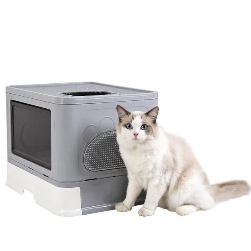 Stylish Cat Litter Box Enclosure with Portable Scoop Drawer_8