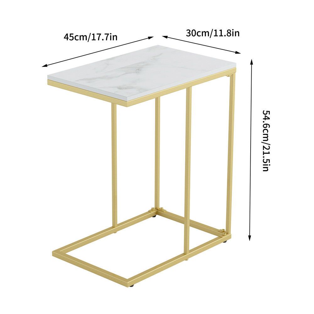 Marble C-Shaped Sofa Side Table_11