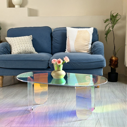 Shatterproof Iridescent Clear Acrylic Coffee Table_7