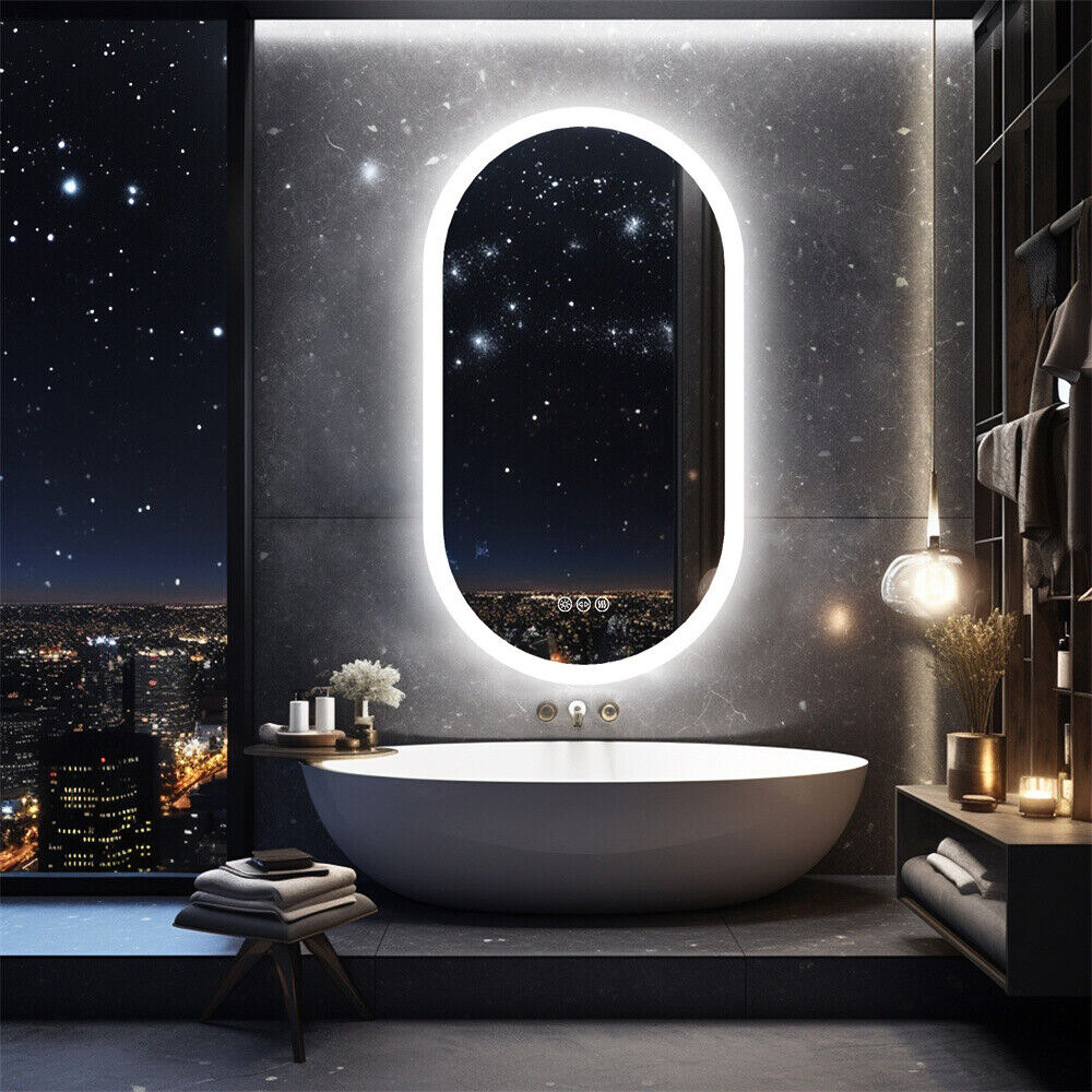 LED Backlit Bathroom Mirror - Touch Sensor, 3 Color Dimmable, Defog Function_7