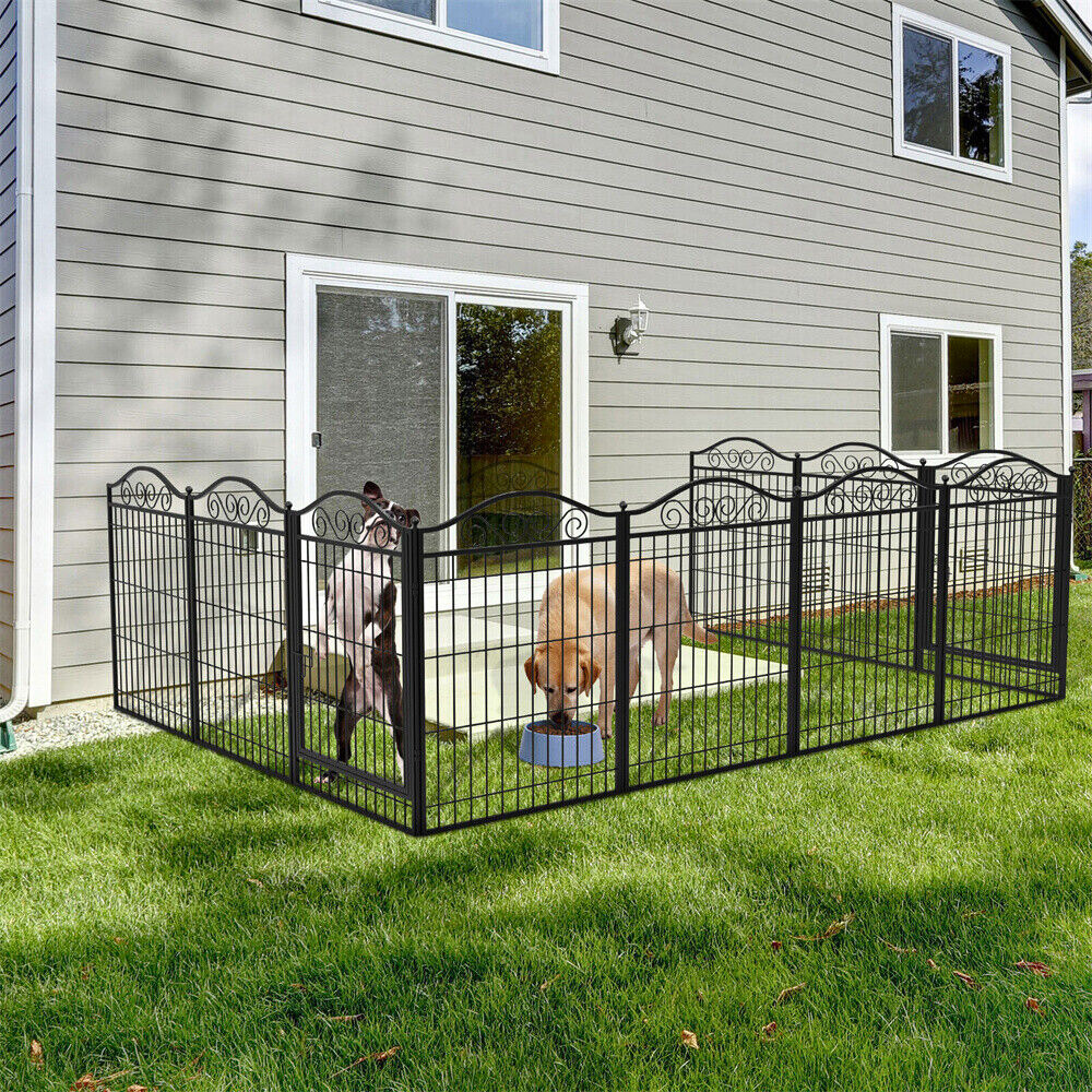 Premium Foldable 8-Panel Metal Dog Playpen with Gate_2