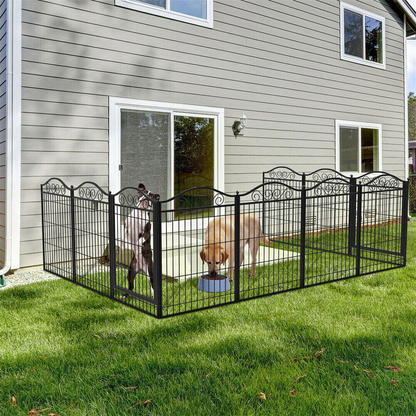 Premium Foldable 8-Panel Metal Dog Playpen with Gate_12