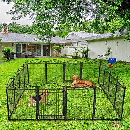 Premium Foldable 8-Panel Metal Dog Playpen with Gate_13