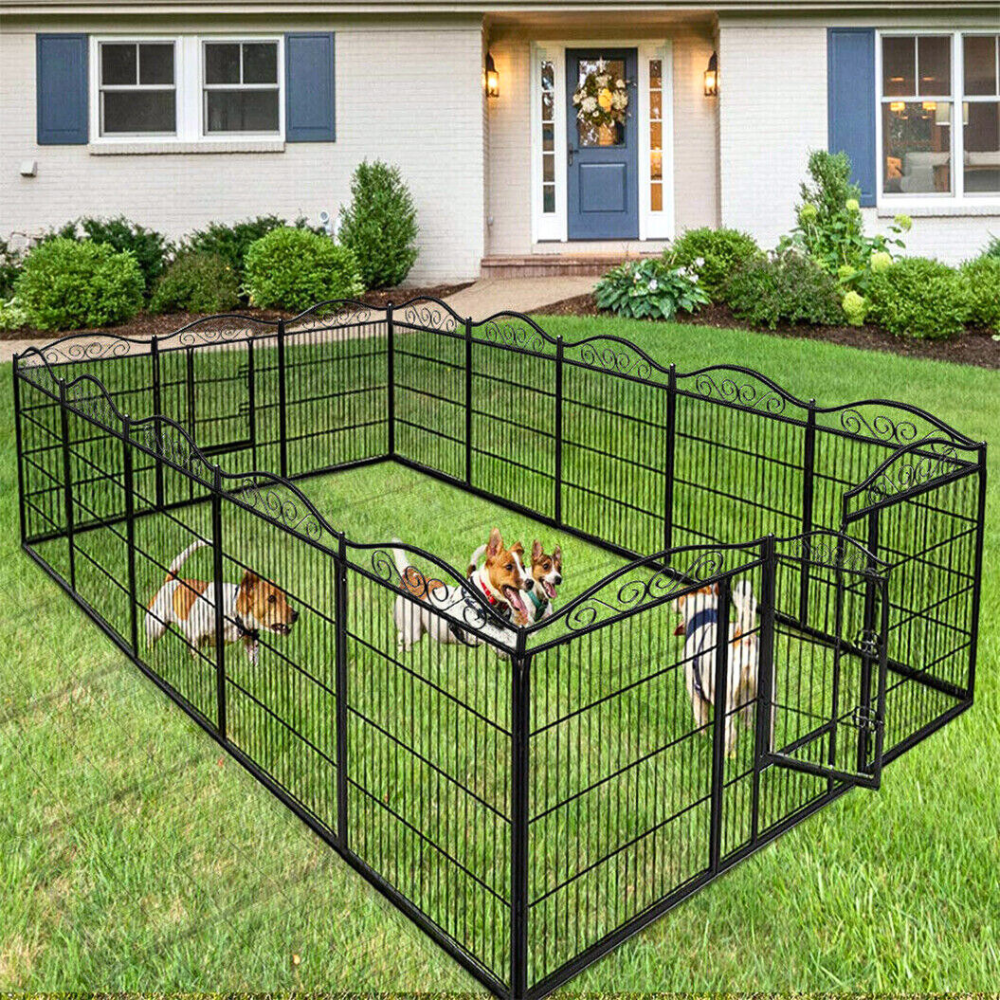 Premium Foldable 8-Panel Metal Dog Playpen with Gate_4