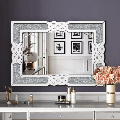 Modern Crystal Crush Diamond Mirror_0