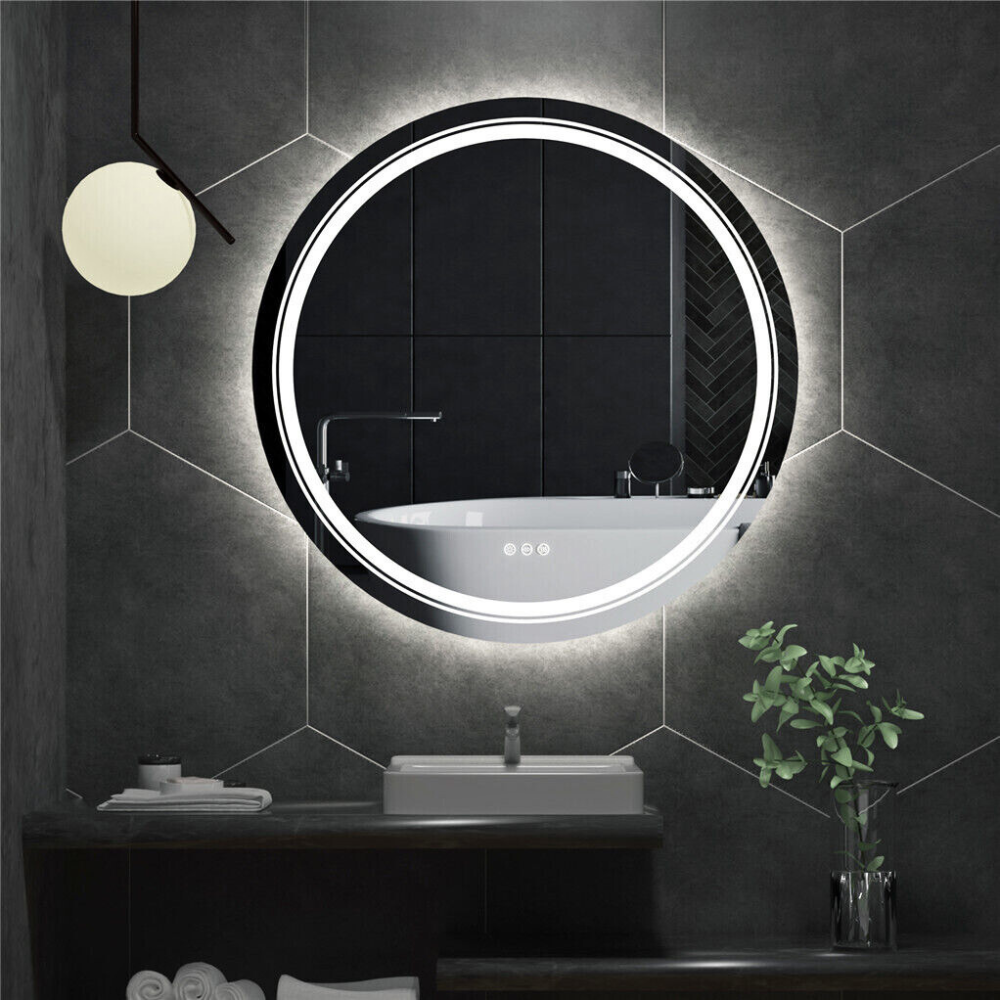 Waterproof Round Design Smart LED Bathroom Mirror_0