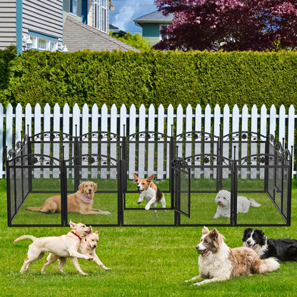 8-Panel DIY Heavy Duty Dog Playpen with Waterproof Pad_0