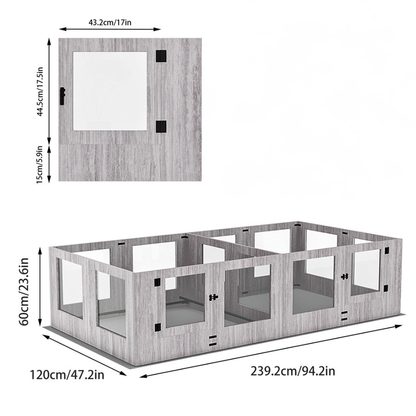 Premium Pet Whelping Box with Waterproof Fertility Pad_14