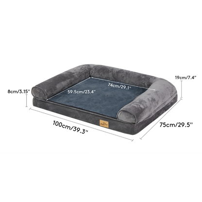 Cozy Extra Large Dog Bed with Waterproof Cover and Bolster_10