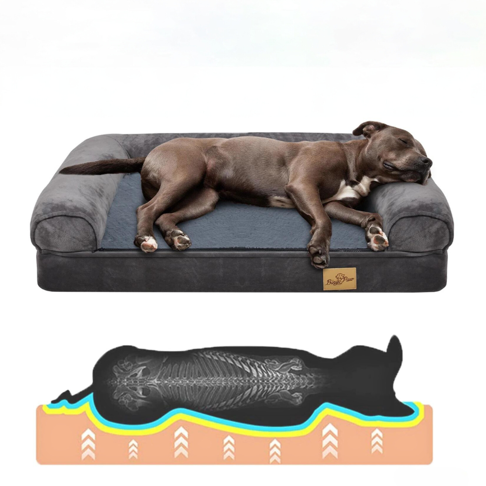 Cozy Extra Large Dog Bed with Waterproof Cover and Bolster_7