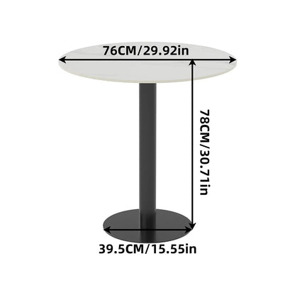 High Bistro Pub Table Round Bar Metal Base Sintered Stone Top Table_12