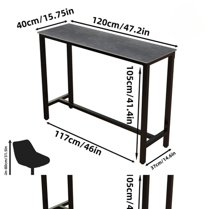 Modern Black/White Bar Table_8