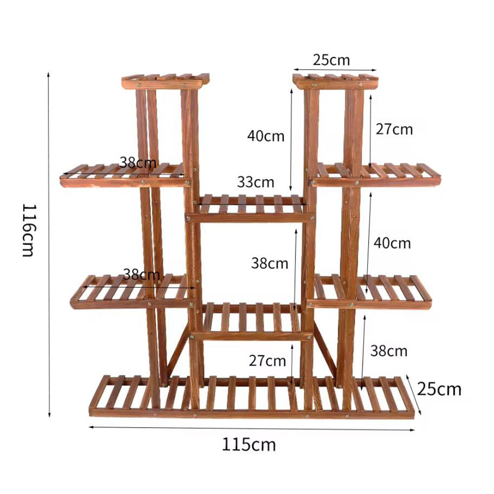 16 Potted Wood Flower Rack Plant Display Storage Shelves_6