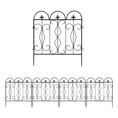 5pcs Outdoor Rustproof Landscape Border Folding Patio Fences_8