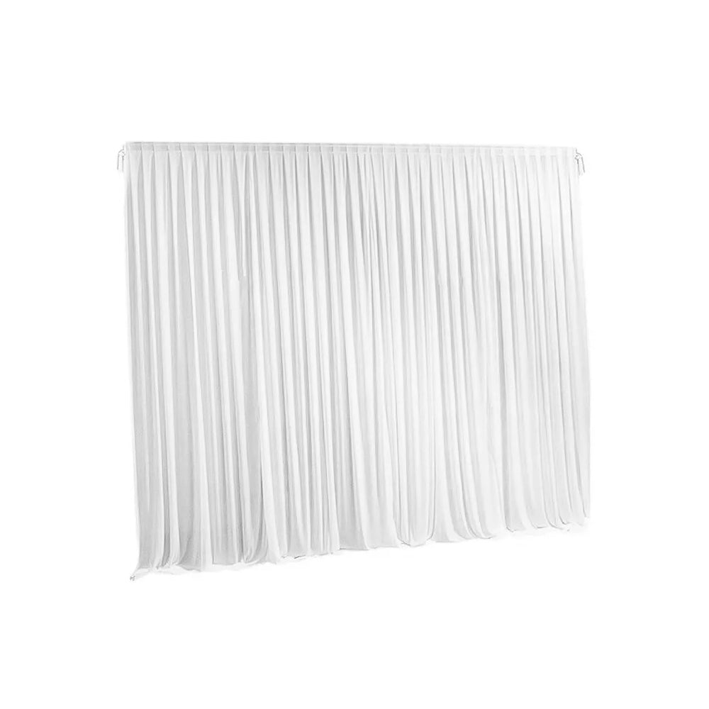 10ft White Pleated Decoration Wedding Photography Backdrop Curtain_4