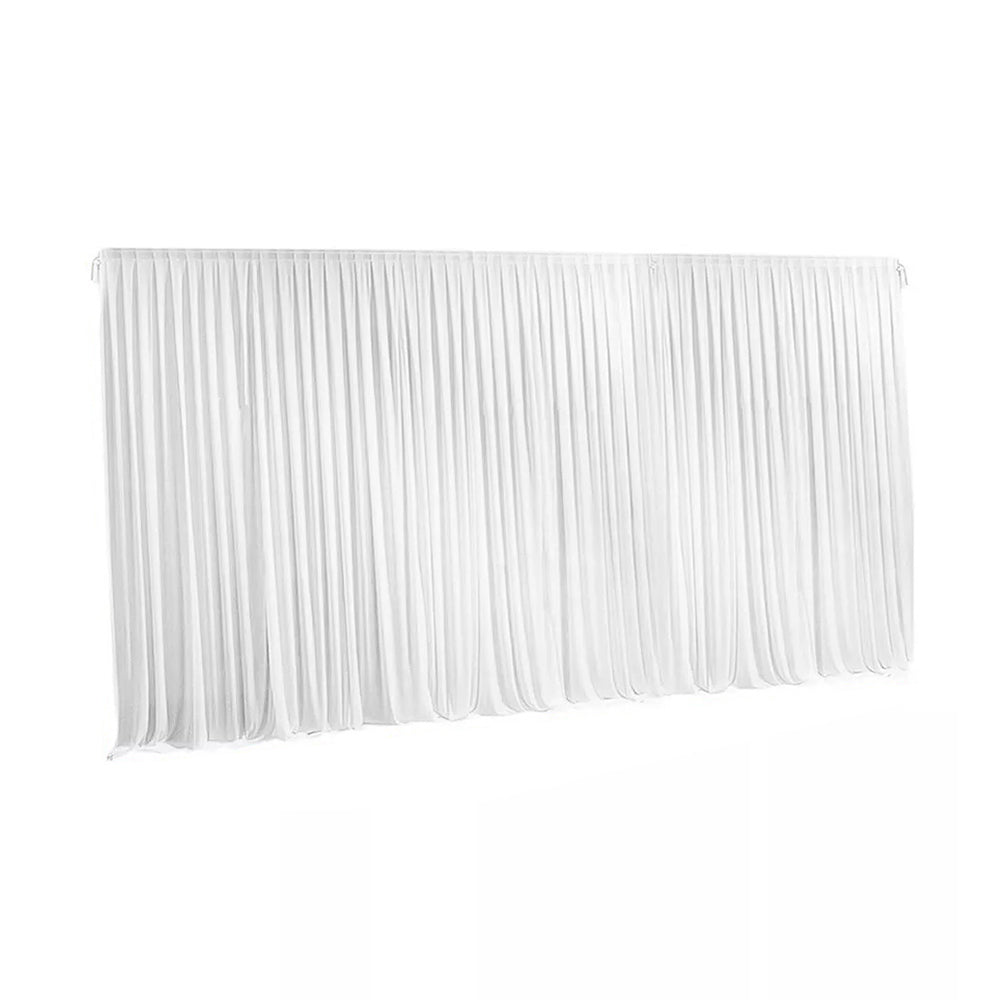 10ft White Pleated Decoration Wedding Photography Backdrop Curtain_5