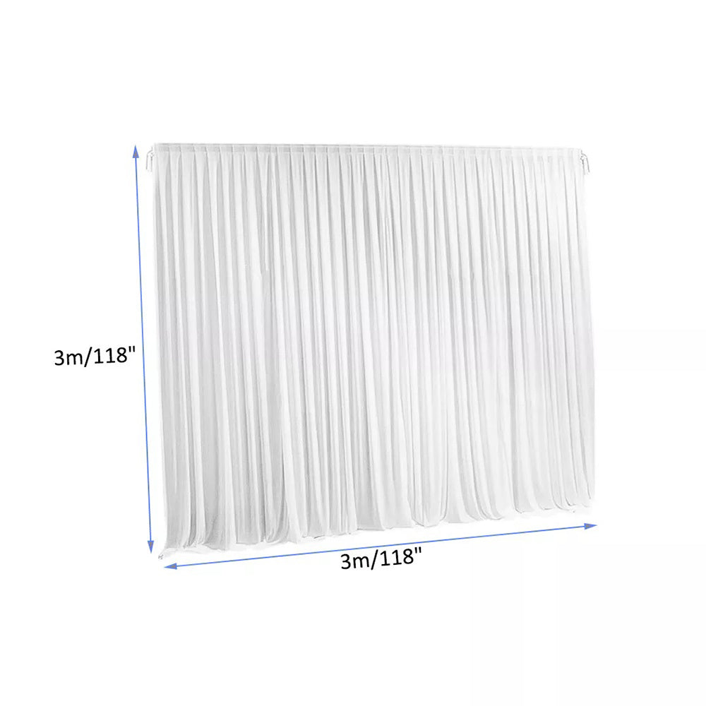 10ft White Pleated Decoration Wedding Photography Backdrop Curtain_6