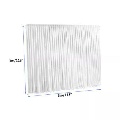 10ft White Pleated Decoration Wedding Photography Backdrop Curtain_6