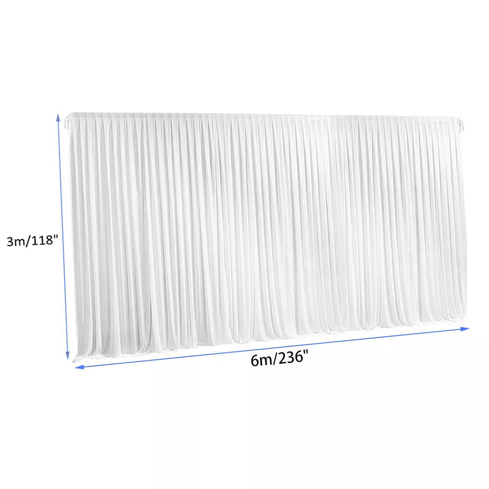 10ft White Pleated Decoration Wedding Photography Backdrop Curtain_7