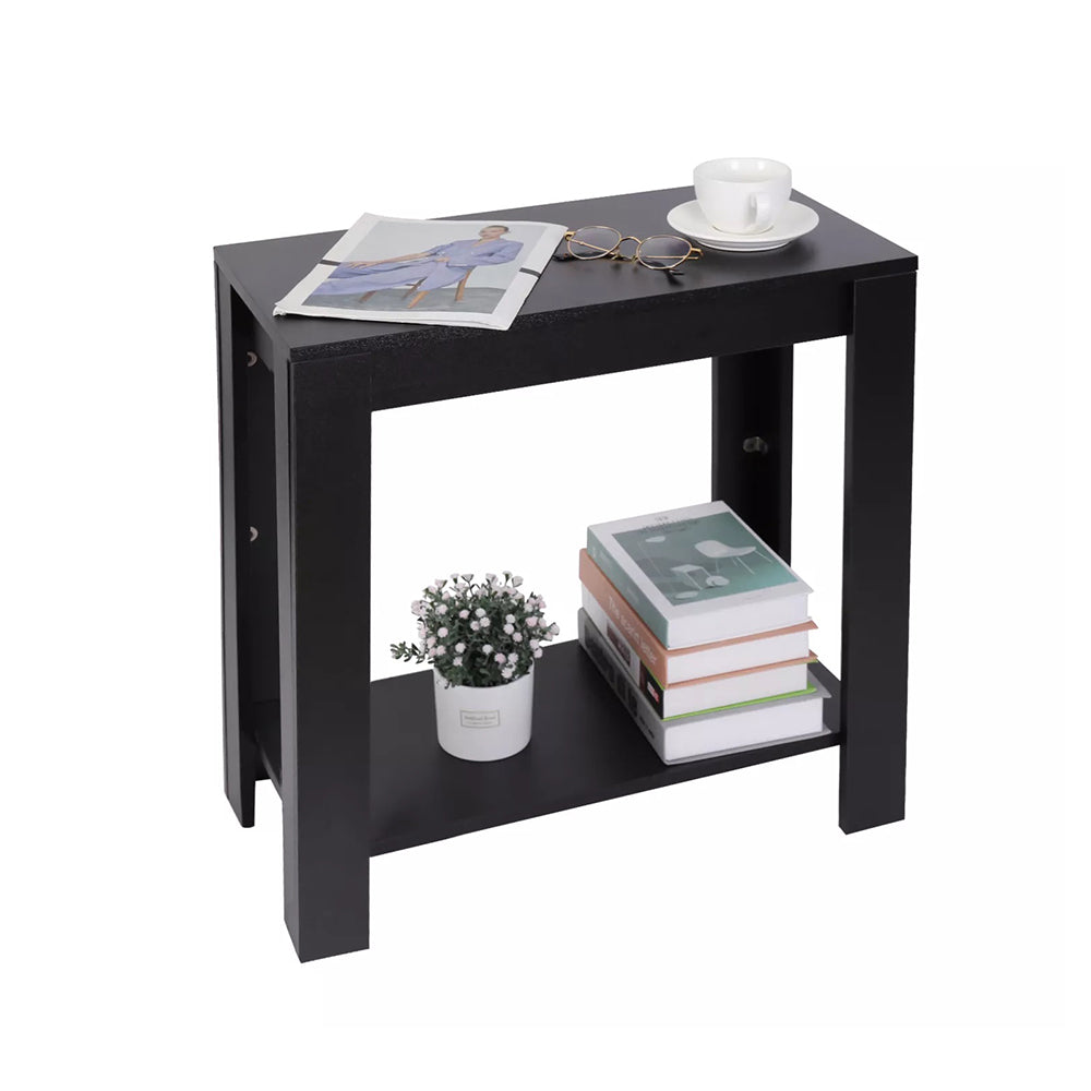 Narrow Sofa Side Table with 2-Tier Open Storage Spaces_5