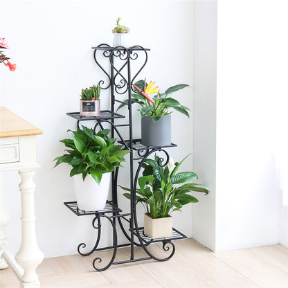 5 Tier Metal Plant Stand Shelf Anti Rust Iron Garden Flower Pot_1