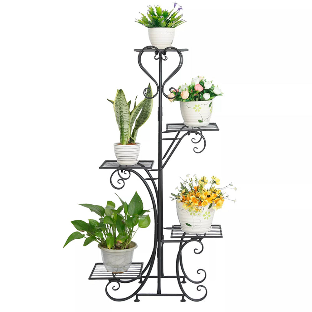 5 Tier Metal Plant Stand Shelf Anti Rust Iron Garden Flower Pot_5