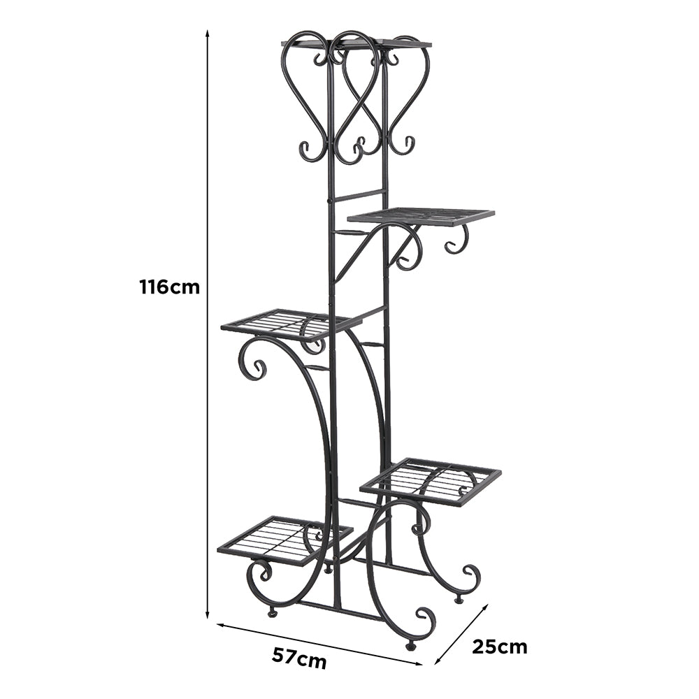 5 Tier Metal Plant Stand Shelf Anti Rust Iron Garden Flower Pot_7